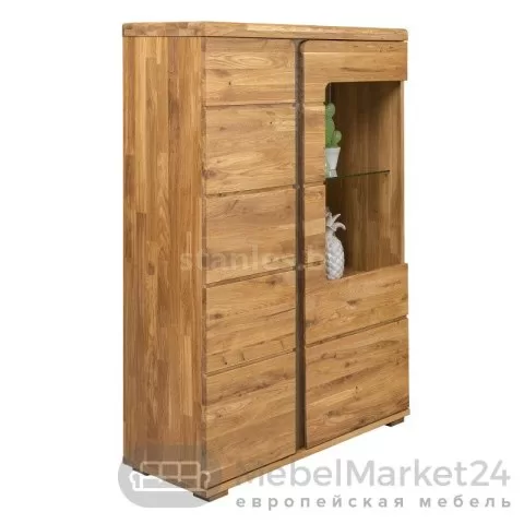 Шкаф с витриной LOGAN 1 из массива дуба