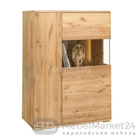 Шкаф с витриной MILTON 2 из массива дуба