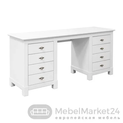 Стол письменный 08 Рауна массив сосны (белый воск)