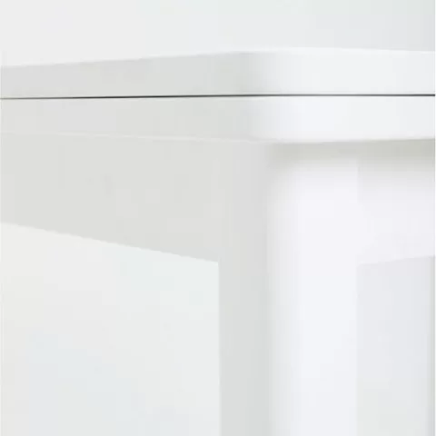 Стол обеденный раскладной массив дуба/МДФ Вильфор (белый/P 43)