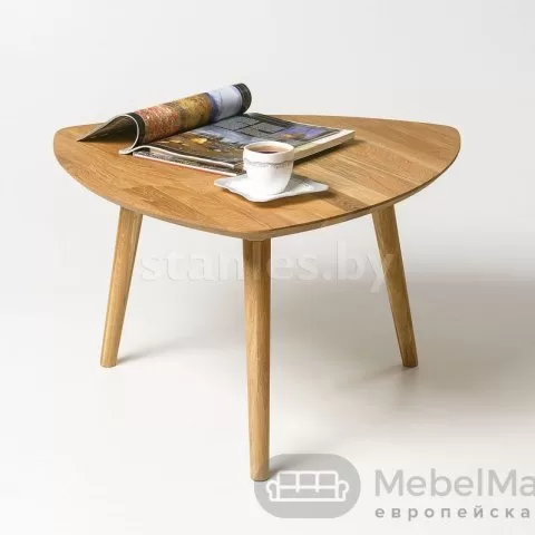 Стол журнальный СКАНДИ 738х700 из массива дуба