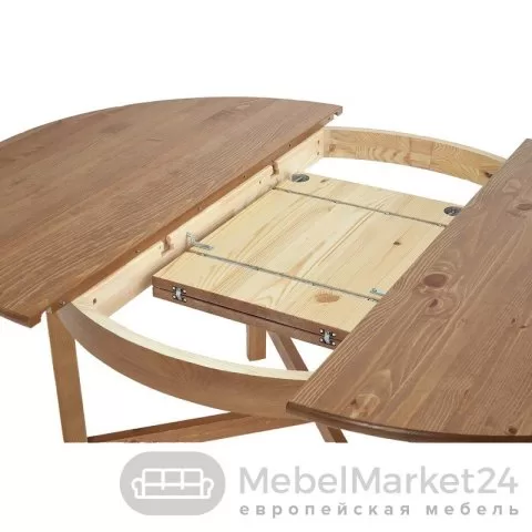 Стол обеденный раздвижной Кантри массив сосны (HEMNES) Браун