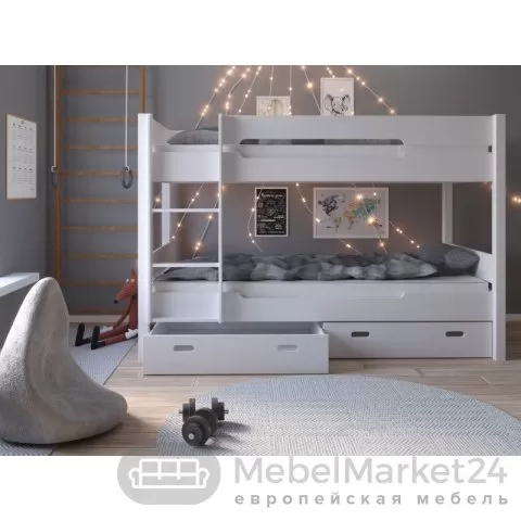 Комплект ящиков из массива сосны Амелия (белы воск)