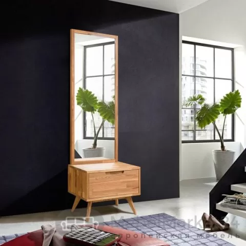 Тумба с зеркалом СКАНДИ 2 из массива дуба