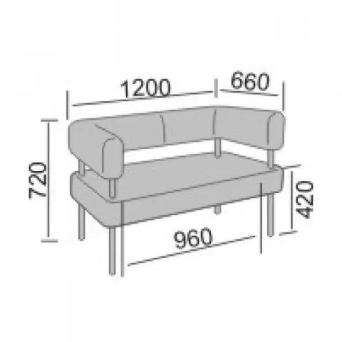 Диван офисный Кантор-2