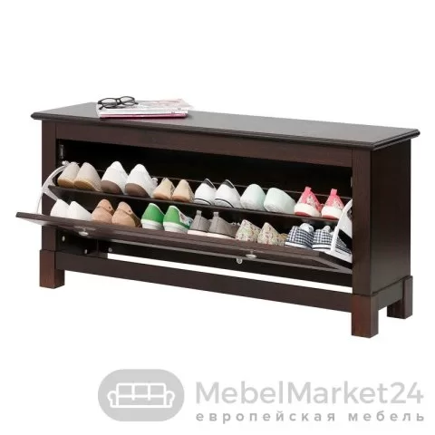 Тумба 01 Рауна для обуви из массива сосны (колониал)