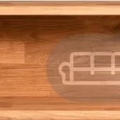 Полка LOGAN из массива дуба