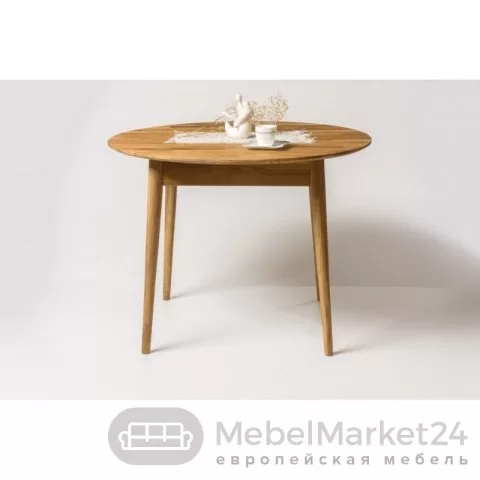 Стол обеденный круглый СКАНДИ 3 из массива дуба