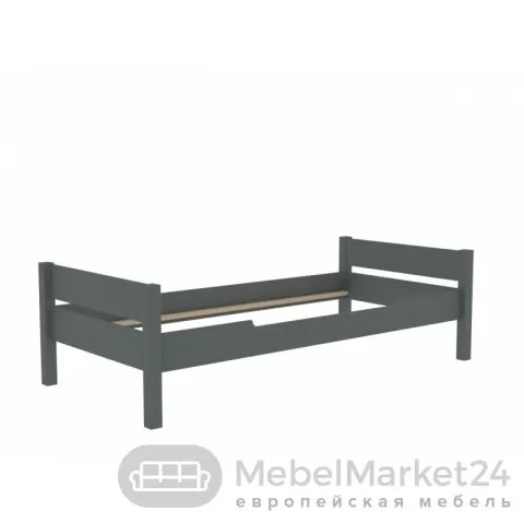 Кровать подростковая массив сосны Амелия (серый)