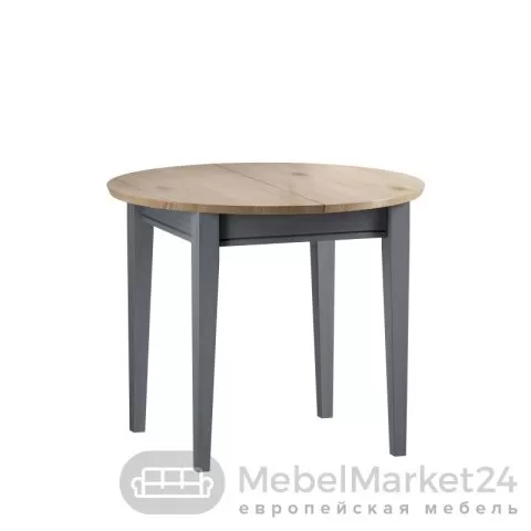 Стол раздвижной 90 Форест массив сосны (белый воск/антрацит)