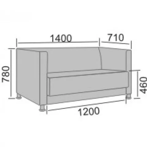 Диван офисный Модена-2
