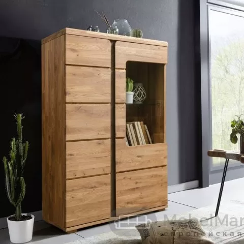 Шкаф с витриной LOGAN 1 из массива дуба