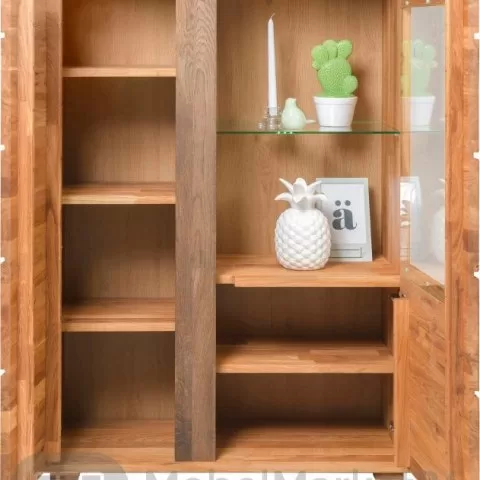 Шкаф с витриной LOGAN 1 из массива дуба