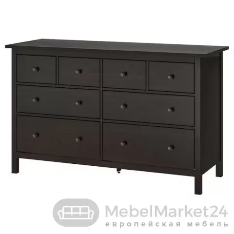Комод Кантри 08 массив сосны (HEMNES) (черный)
