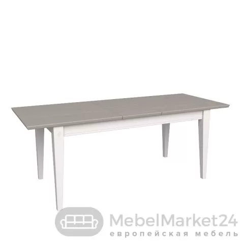 Стол раздвижной 160 Форест массив сосны (белый воск/антрацит) 