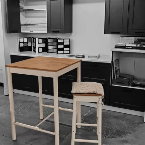 Стул барный Оскар массив сосны (белый воск/антик)