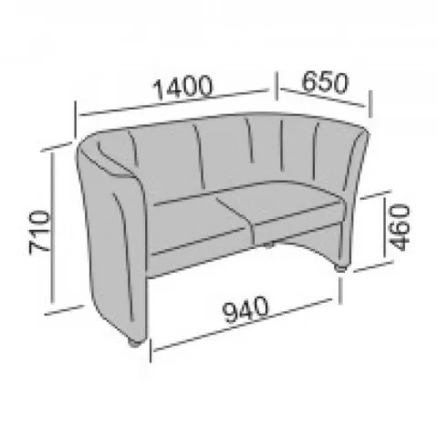 Диван офисный Прима 2