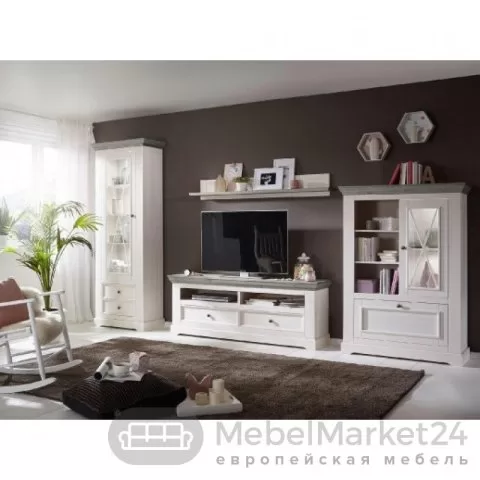 Тумба буфета Форест 222 массив сосны (белый воск/антрацит)