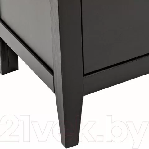 Шкаф для посуды/витрина 23 Кантри массив сосны (HEMNES) черный