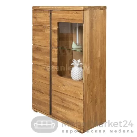 Шкаф с витриной LOGAN 1 из массива дуба