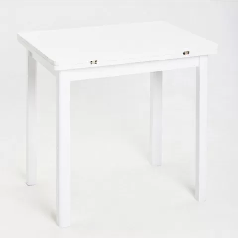 Стол обеденный раскладной массив дуба/МДФ Вильфор (белый/P 43)