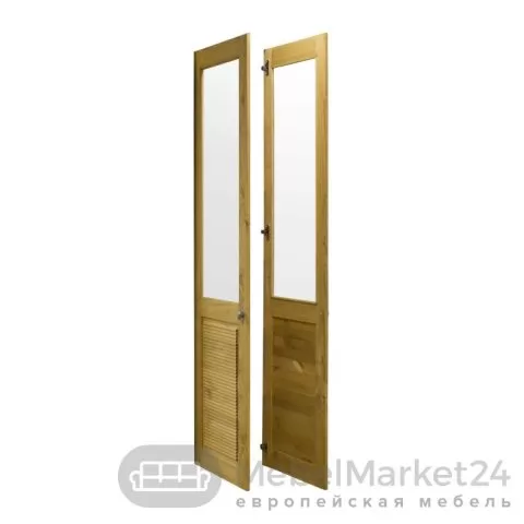 Комплект дверей к стеллажу Рауна 20 из массива сосны (бейц масло)