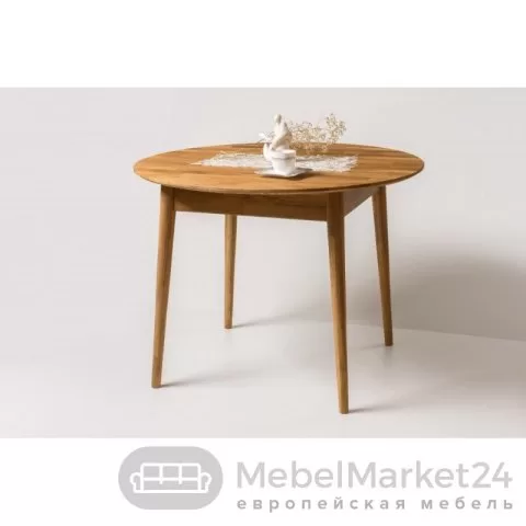 Стол обеденный круглый СКАНДИ 3 из массива дуба