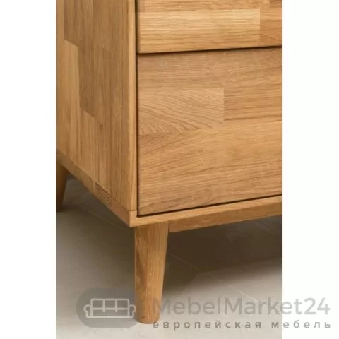 Шкаф с витриной СКАНДИ 1 из массива дуба