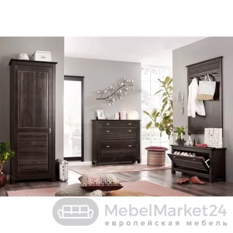 Зеркало навесное в раме Рауна из массива сосны (колониал)