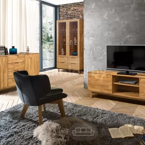 Тумба под ТВ из массива дуба СКАНДИ 180