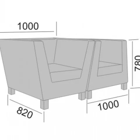 Диван офисный Дабл