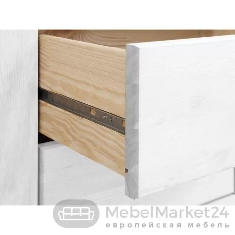 Комод 221 Рауна из массива сосны (белый воск)