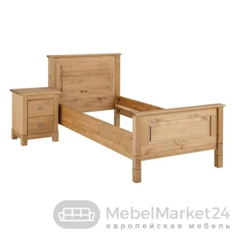 Кровать 90 Рауна из массива сосны (бейц-масло)