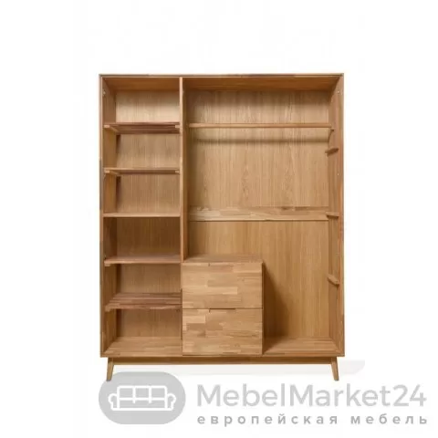 Шкаф 3-дверный СКАНДИ из массива дуба