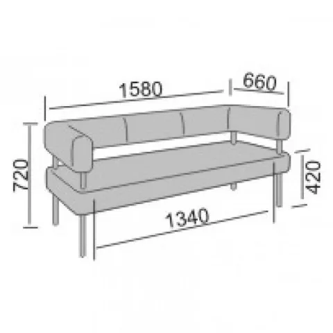 Диван офисный Кантор-3