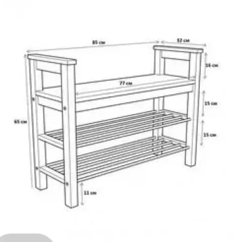 Скамья 85 Кантри массив сосны (HEMNES)