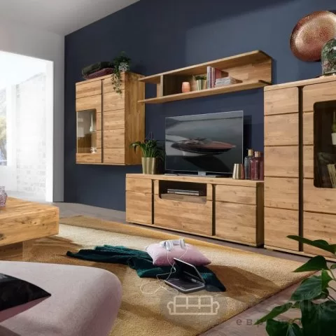 Шкаф с витриной LOGAN 1 из массива дуба