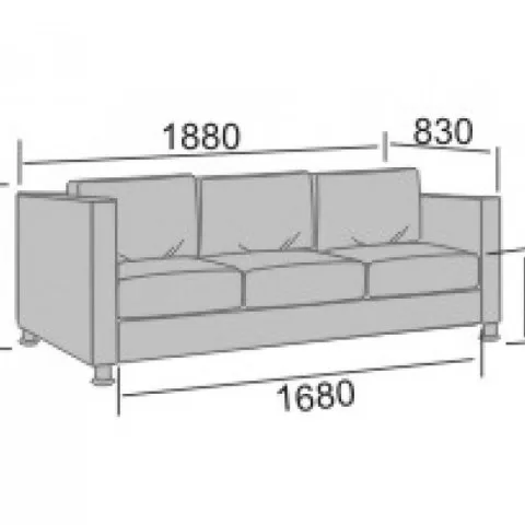 Диван офисный Дельта-3