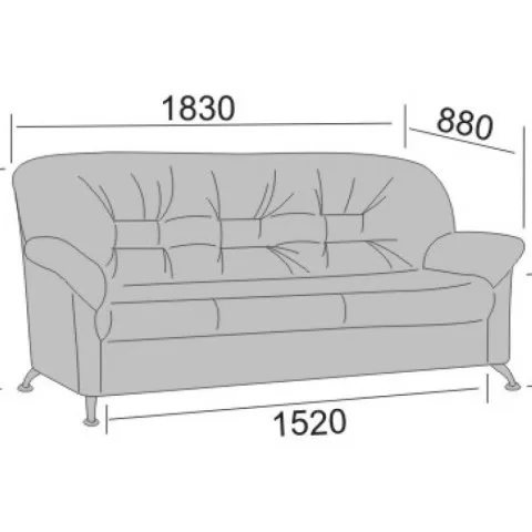 Диван офисный Люблин 3