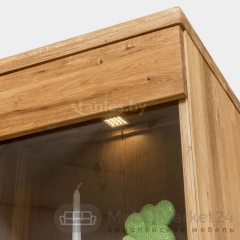 Шкаф с витриной LOGAN 1 из массива дуба