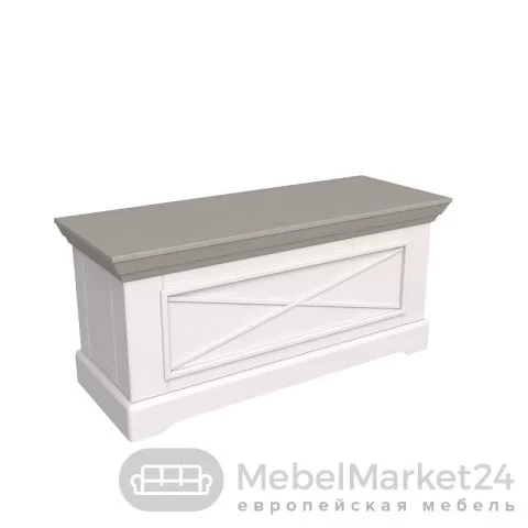 Сундук Форест массив сосны (белый воск/антрацит)