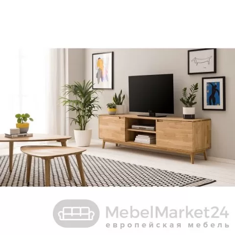 Тумба под ТВ из массива дуба СКАНДИ 180
