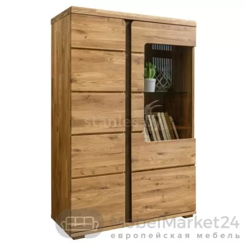 Шкаф с витриной LOGAN 1 из массива дуба