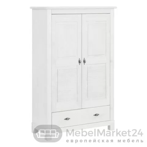 Шкаф 21 Рауна из массива сосны (белый воск)