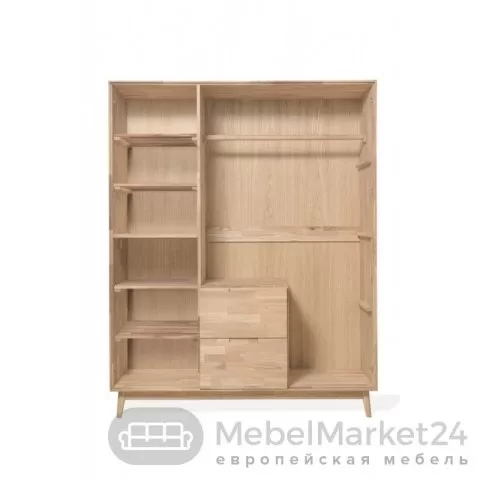 Шкаф 3-дверный СКАНДИ из массива дуба