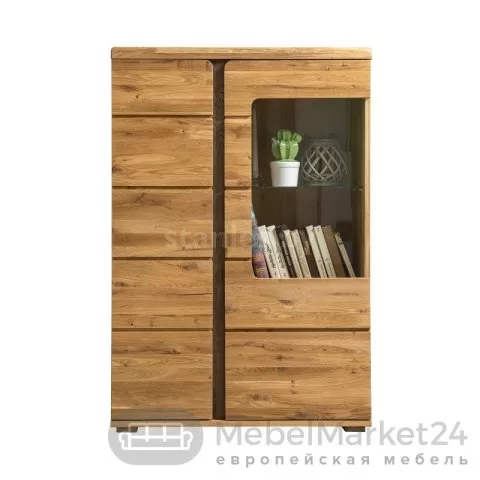 Шкаф с витриной LOGAN 1 из массива дуба