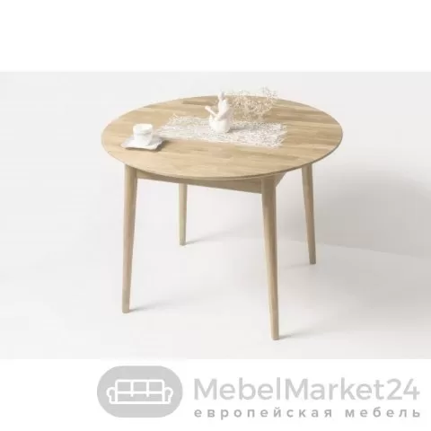 Стол обеденный круглый СКАНДИ 3 из массива дуба