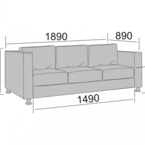 Диван офисный Бристоль-3