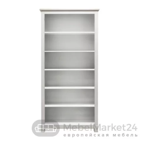 Стеллаж для книг Рауна 20 из массива сосны (белый воск)