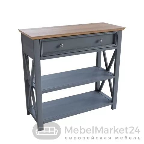 Консоль Форест (тумба01) массив сосны (белый воск/антрацит)